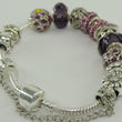 Laden Sie das Bild in den Galerie-Viewer, Damen 925er Silber Bettelarmband mit Farbsteinen 19 cm