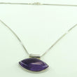 Laden Sie das Bild in den Galerie-Viewer, Vintage 925er Silber Damen Halskette & Anhänger mit Amethyst 925er Silber