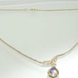 Laden Sie das Bild in den Galerie-Viewer, Damen Collier 925er Silber vergoldet mit Amethyst & Zirkonia