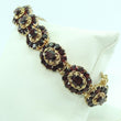 Laden Sie das Bild in den Galerie-Viewer, Vintage Damen Armreif Vintage mit Granat / 585er 14 Karat Gold