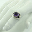 Laden Sie das Bild in den Galerie-Viewer, Vintage Damenring 925er Silber mit Amethyst 51 16,2 mm Ø