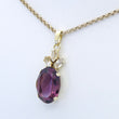 Laden Sie das Bild in den Galerie-Viewer, Vintage Kette mit Anhänger & Zirkonia-Turmalin / 333er 8 K Gelbgold / ca. 42 cm