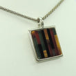 Laden Sie das Bild in den Galerie-Viewer, Unisex Kette 925er Silber mit Halbedelstein Anhänger