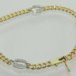Laden Sie das Bild in den Galerie-Viewer, Vintage Damen Armkette mit 16 Diamanten ca.0.60 ct 14 Karat 585er Gelbgold