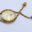 Laden Sie das Bild in den Galerie-Viewer, HALS KETTENUHR AMARA TASCHENUHR MIT KETTE-HANDAUFZUG VERGOLDET