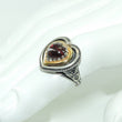 Laden Sie das Bild in den Galerie-Viewer, Vintage Trachten Ring mit Farbstein 925er Silber 53 17,0 mm Ø
