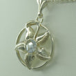 Laden Sie das Bild in den Galerie-Viewer, Vintage Damen 925er Silber Kette & 830er Silber Anhänger mit Zirkonia