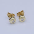 Laden Sie das Bild in den Galerie-Viewer, Ohrstecker mit Diamanten 0.10 ct / 585er 14 Karat Gelbgold