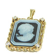 Laden Sie das Bild in den Galerie-Viewer, Anhänger Tandor Gemme mit Diamanten ca.0.20ct gesamt / 585er - 14 Karat Gelbgold