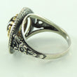 Laden Sie das Bild in den Galerie-Viewer, Vintage Trachten Ring mit Farbstein 925er Silber 53 17,0 mm Ø
