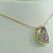 Laden Sie das Bild in den Galerie-Viewer, Vintage Damen Silber 925er Halskette & Anhänger Silbervergoldet mit Amethyst