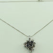 Laden Sie das Bild in den Galerie-Viewer, Vintage Damen Halskette 835er Silber & Anhänger mit Onyx & Zirkonia