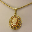 Laden Sie das Bild in den Galerie-Viewer, Vintage Kette mit Anhänger Gemme 333er 8 Karat Gold