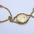 Laden Sie das Bild in den Galerie-Viewer, HALS KETTENUHR AMARA TASCHENUHR MIT KETTE-HANDAUFZUG VERGOLDET