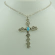 Laden Sie das Bild in den Galerie-Viewer, Vintage Damen 925er Silber Kette & Anhänger mit Türkis