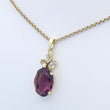 Laden Sie das Bild in den Galerie-Viewer, Vintage Kette mit Anhänger & Zirkonia-Turmalin / 333er 8 K Gelbgold / ca. 42 cm