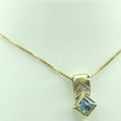 Laden Sie das Bild in den Galerie-Viewer, Damen Kette mit Anhänger Topas & Diamanten ca. 0.01 ct. / 333er & 585er Gold