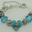 Laden Sie das Bild in den Galerie-Viewer, Damen 925er Silber Bettelarmband mit Farbsteinen 19 cm