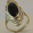 Laden Sie das Bild in den Galerie-Viewer, Vintage Damenring Onyx / 925 Silber 59 18,8 mm Ø