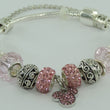 Laden Sie das Bild in den Galerie-Viewer, Damen 925er Silber Bettelarmband mit Farbsteinen 20 cm