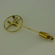 Laden Sie das Bild in den Galerie-Viewer, Vintage Anstecknadel mit Diamant / 585er - 14 Karat Gelbgold
