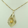 Laden Sie das Bild in den Galerie-Viewer, Vintage Damen Halskette mit Anhänger mit Citrin / 333er 8 Karat Gold / ca. 56 cm