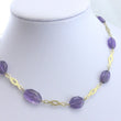 Laden Sie das Bild in den Galerie-Viewer, Vintage Kette - mit Amethysten 333er 8 Karat Gold - 57 cm