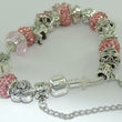 Laden Sie das Bild in den Galerie-Viewer, Damen 925er Silber Bettelarmband mit Farbsteinen 19 cm