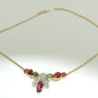 Laden Sie das Bild in den Galerie-Viewer, Damen Collier mit Turmalin & Topas 750er 18 Karat Gelbgold 40cm