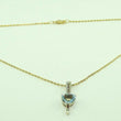 Laden Sie das Bild in den Galerie-Viewer, Halskette mit Anhänger Topas & Diamanten ca. 0.08 ct. / 585er & 750er Gold