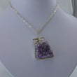 Laden Sie das Bild in den Galerie-Viewer, Designer Damen -Halskette mit Amethyst-Anhänger / 835 Silber / ca. 60,0 cm
