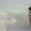 Laden Sie das Bild in den Galerie-Viewer, Vintage Damen Silberarmband mit Onyx 925er Silber