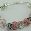 Laden Sie das Bild in den Galerie-Viewer, Damen 925er Silber Bettelarmband mit Farbsteinen 19 cm