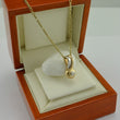 Laden Sie das Bild in den Galerie-Viewer, Vintage Kette mit Anhänger 0.10 ct. Diamant / 585er 14 Karat Gold / ca. 44 cm