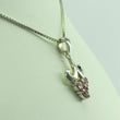 Laden Sie das Bild in den Galerie-Viewer, Vintage Damen Kette 835er Silber mit Amethyst Anhänger 925er