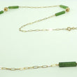 Laden Sie das Bild in den Galerie-Viewer, Vintage Damen Kette mit Jade / 333er - 8 Karat Gelbgold / ca. 76 cm