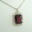 Laden Sie das Bild in den Galerie-Viewer, Vintage Damen Kette 925er Silber mit Anhänger Amethyst 800er Silber