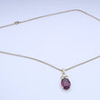 Laden Sie das Bild in den Galerie-Viewer, Vintage Kette mit Anhänger & Zirkonia-Turmalin / 333er 8 K Gelbgold / ca. 42 cm