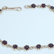 Laden Sie das Bild in den Galerie-Viewer, Vintage Armband mit „Böhmischen Granat“ 585er Gelbgold - 14 Karat -18,5 cm