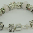 Laden Sie das Bild in den Galerie-Viewer, Damen 925er Silber Bettelarmband mit Farbsteinen 18 cm