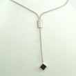Laden Sie das Bild in den Galerie-Viewer, Vintage 925er Silber Damen Collier mit Zirkonia & Turmalin