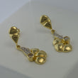Laden Sie das Bild in den Galerie-Viewer, Vintage Damen Ohrringe mit Zirkonia / 585er 14 Karat Gelbgold