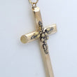 Laden Sie das Bild in den Galerie-Viewer, Vintage Kette 8 Karat & Kreuz 14 Karat Gold 50 cm