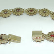Laden Sie das Bild in den Galerie-Viewer, Vintage Damen Armband mit Granat 333er 8 Karat Gelbgold