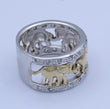 Laden Sie das Bild in den Galerie-Viewer, Vintage Damen Ring mit Zirkonia / 925er Silber -53 16,8 mm Ø