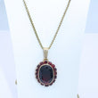 Laden Sie das Bild in den Galerie-Viewer, Vintage Kette & Anhänger mit Granat / 333er 8 Karat Gold 45cm