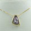 Laden Sie das Bild in den Galerie-Viewer, Vintage Damen Silber 925er Halskette & Anhänger Silbervergoldet mit Amethyst