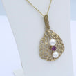 Laden Sie das Bild in den Galerie-Viewer, Vintage Kette & Anhänger mit Perle/Turmalin/ 333er 8 Karat Gold 45cm