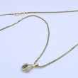Laden Sie das Bild in den Galerie-Viewer, Vintage Kette & Anhänger mit Saphir / Diamant / 333er 8 Karat Gold 45cm