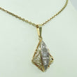 Laden Sie das Bild in den Galerie-Viewer, Vintage Damenkette 333er Gold mit Anhänger 585er Gold mit Diamanten 43cm